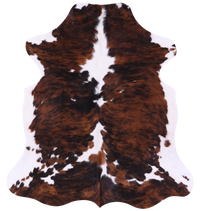 Thumbnail for Tricolor Natural Cowhide Rug - Medium 6'2