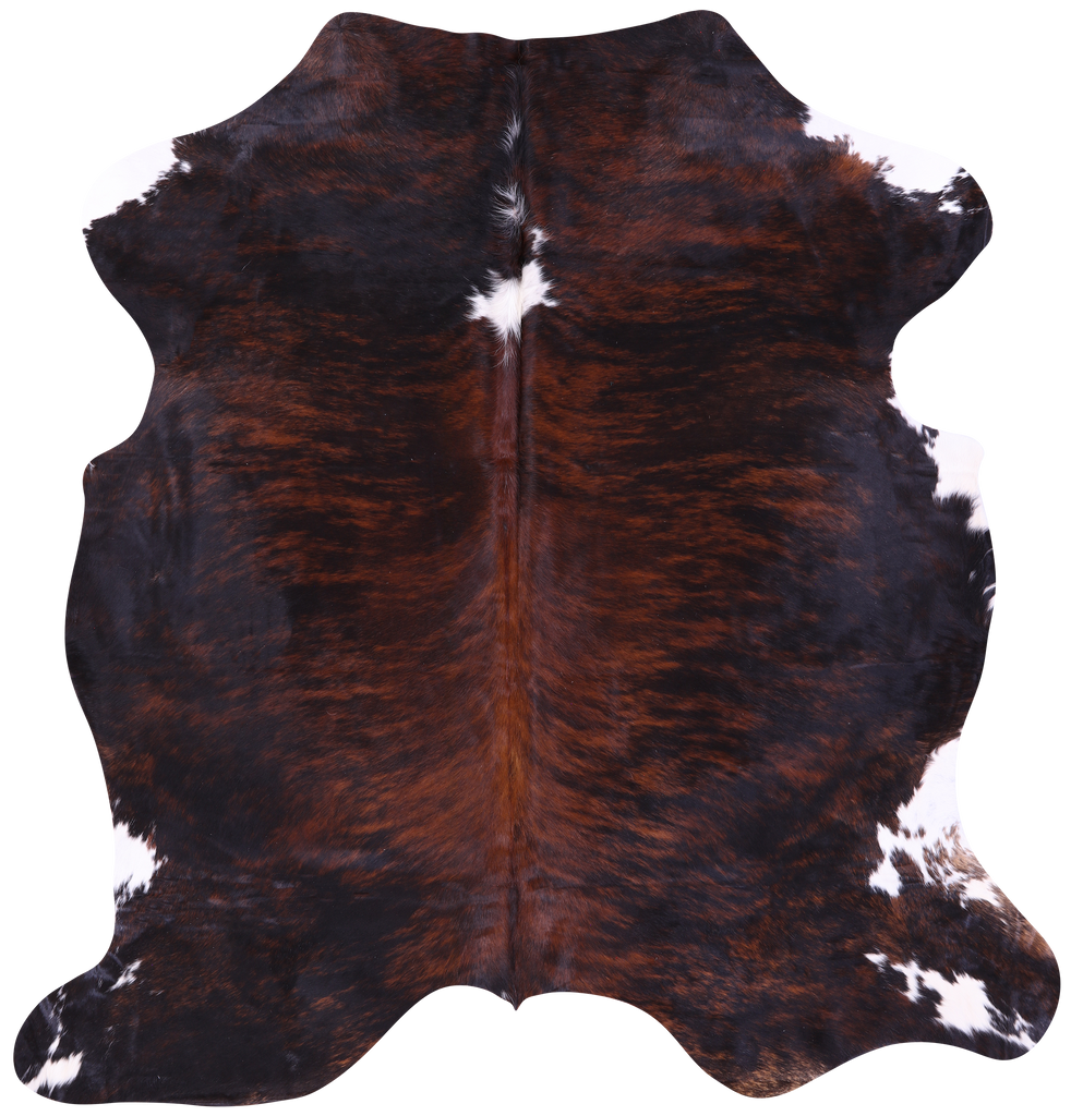 Dark Brindle Natural Cowhide Rug - Large 6'6"H x 6'2"W