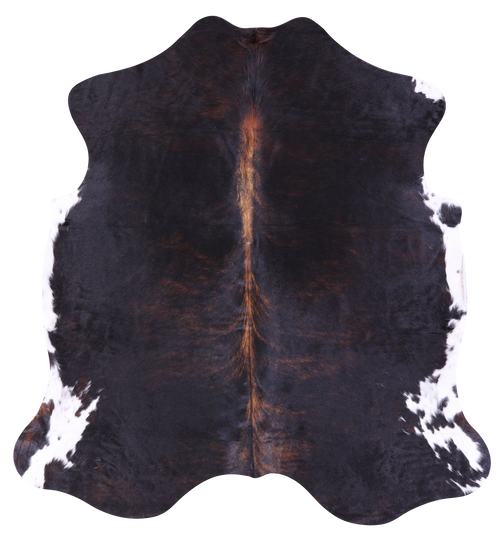 Dark Brown Natural Cowhide Rug - Large 6'5