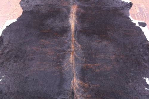 Dark Brown Natural Cowhide Rug - Large 6'5