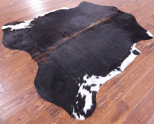 Dark Brown Natural Cowhide Rug - Large 6'5