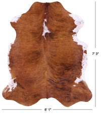 Thumbnail for Brindle Brown Natural Cowhide Rug - X-Large 7'3