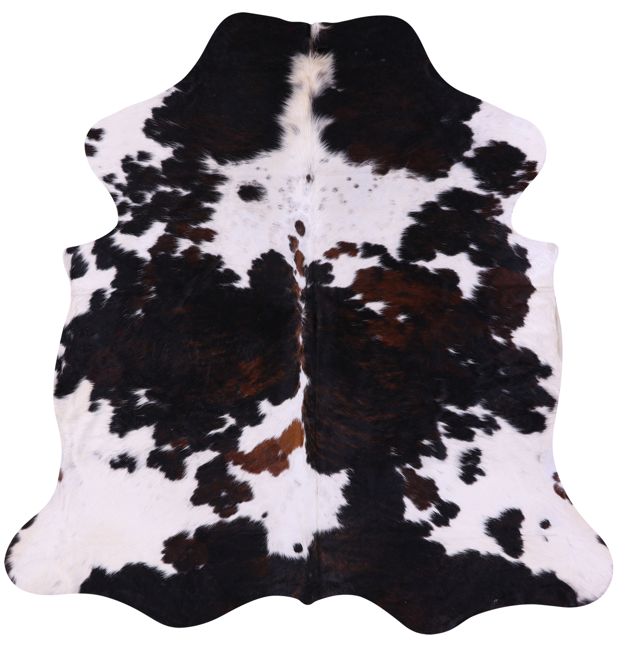 Tricolor Natural Cowhide Rug - Large 6'9"H x 6'6"W