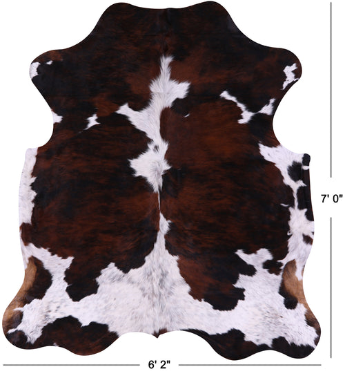 Tricolor Natural Cowhide Rug - X-Large 7'0