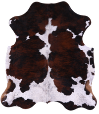 Thumbnail for Tricolor Natural Cowhide Rug - X-Large 7'0