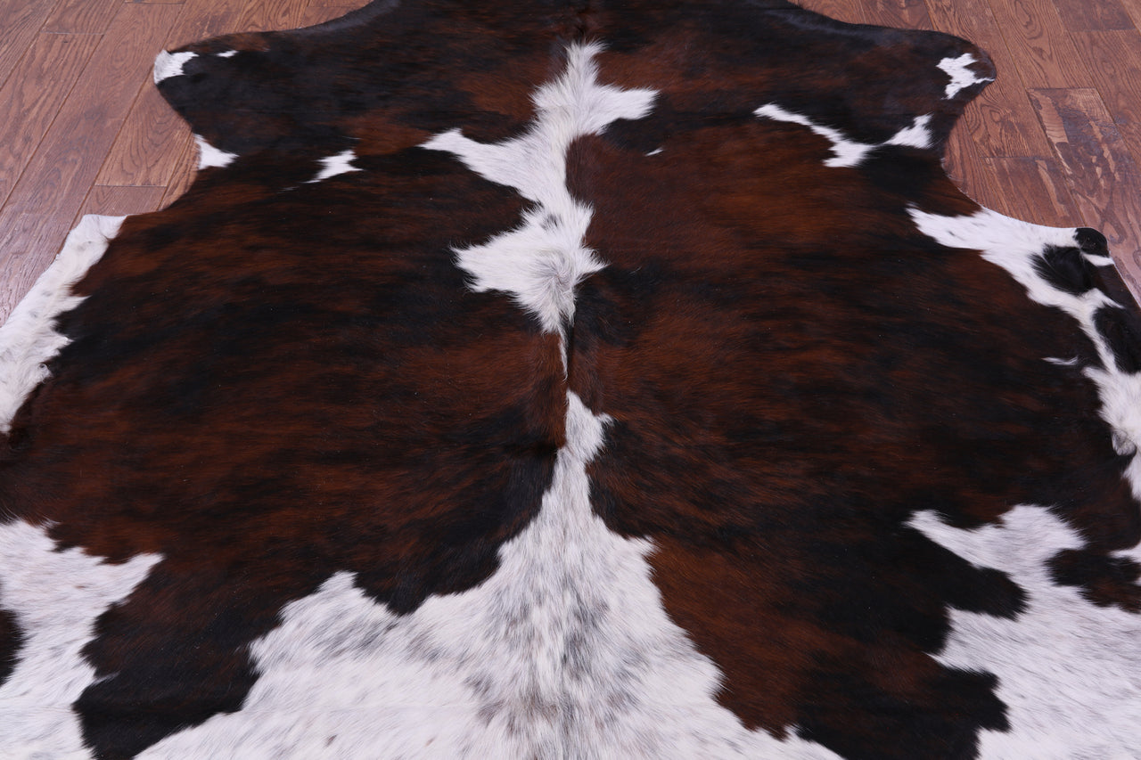 Tricolor Natural Cowhide Rug - X-Large 7'0"H x 6'2"W