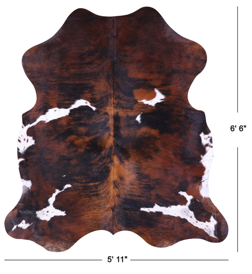 Brindle Natural Cowhide Rug - Large 6'6
