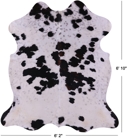 Tricolor Natural Cowhide Rug - Large 6'10