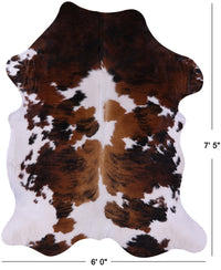 Thumbnail for Tricolor Natural Cowhide Rug - X-Large 7'5