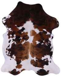 Thumbnail for Tricolor Natural Cowhide Rug - X-Large 7'5