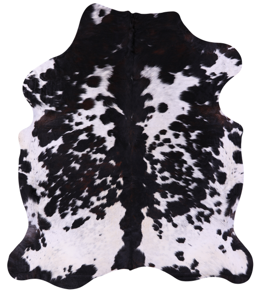 Black & White Natural Cowhide Rug - XX-Large 8'0"H x 6'7"W