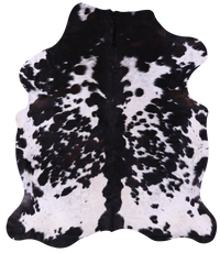 Thumbnail for Black & White Natural Cowhide Rug - XX-Large 8'0