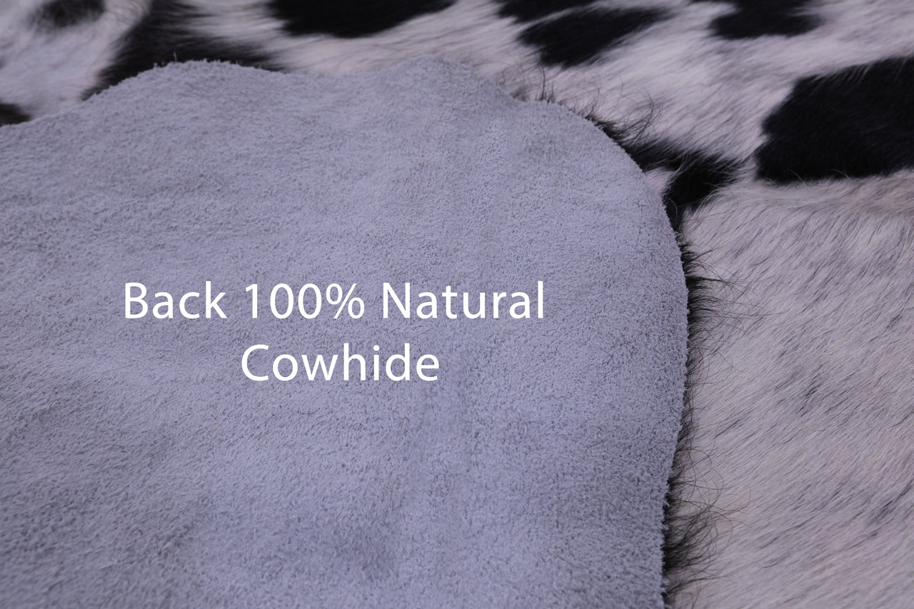 Black & White Natural Cowhide Rug - XX-Large 8'0"H x 6'7"W