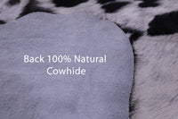 Thumbnail for Black & White Natural Cowhide Rug - XX-Large 8'0