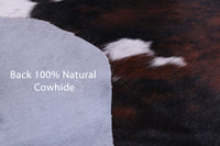 Thumbnail for Tricolor Natural Cowhide Rug - X-Large 7'0