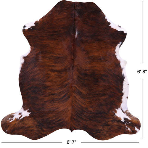 Brindle Natural Cowhide Rug - Large 6'8