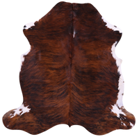 Thumbnail for Brindle Natural Cowhide Rug - Large 6'8