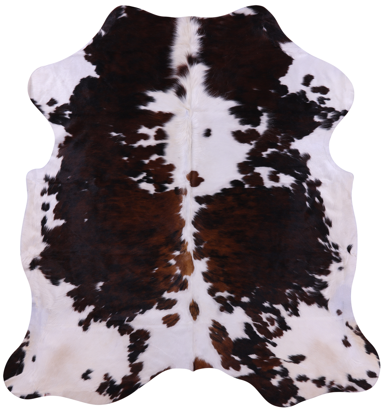 Tricolor Natural Cowhide Rug - Large 6'9"H x 6'4"W