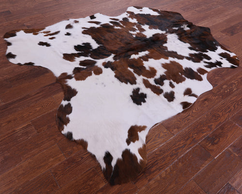 Tricolor Natural Cowhide Rug - Large 6'5