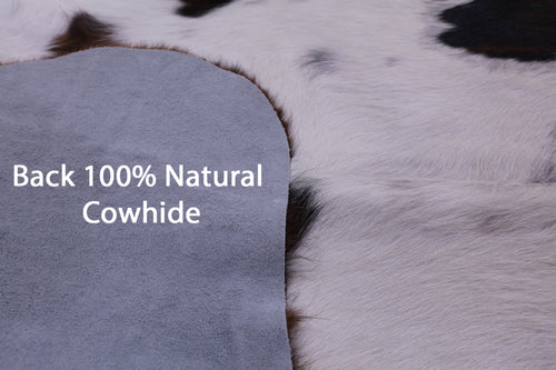 Tricolor Natural Cowhide Rug - Large 6'5