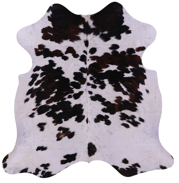 Tricolor Natural Cowhide Rug - Medium 6'3"H x 6'1"W