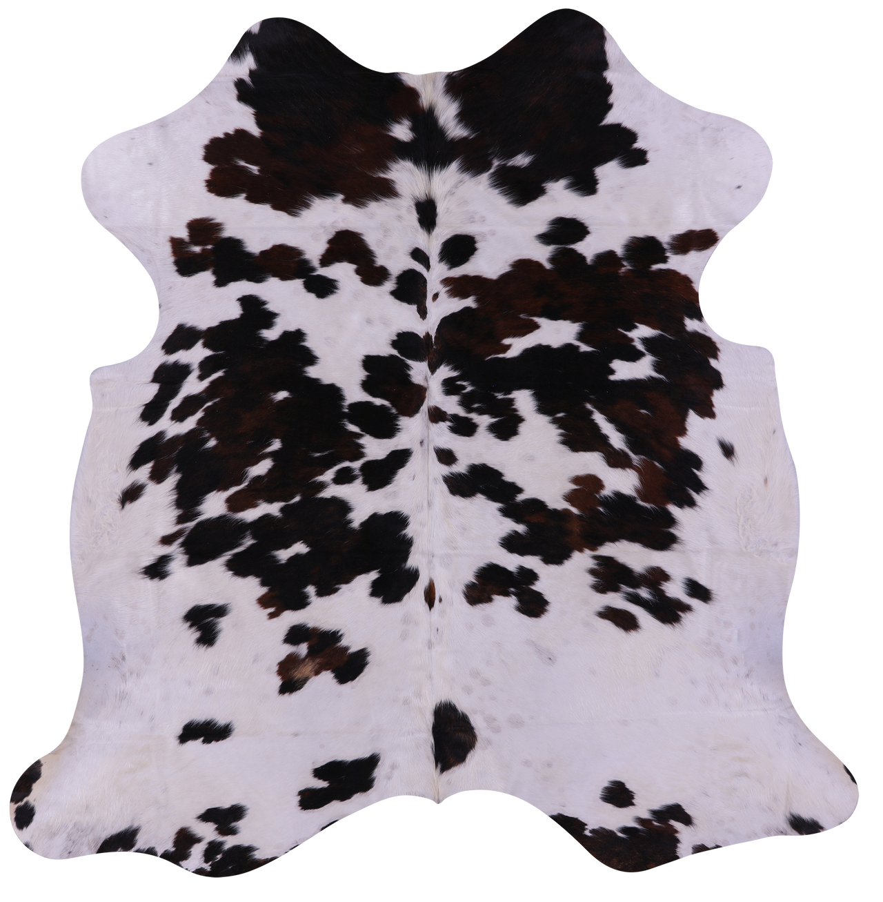 Tricolor Natural Cowhide Rug - Medium 6'3"H x 6'1"W