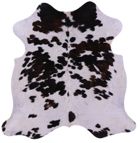 Thumbnail for Tricolor Natural Cowhide Rug - Medium 6'3