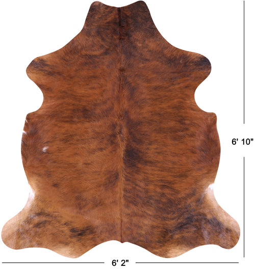 Brown Natural Cowhide Rug - Large 6'10