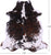 Salt & Pepper Natural Brown Cowhide Rug - XX-Large 7'8"H x 7'0"W