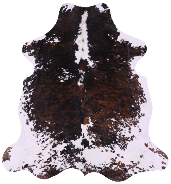 Salt & Pepper Natural Brown Cowhide Rug - XX-Large 7'8"H x 7'0"W