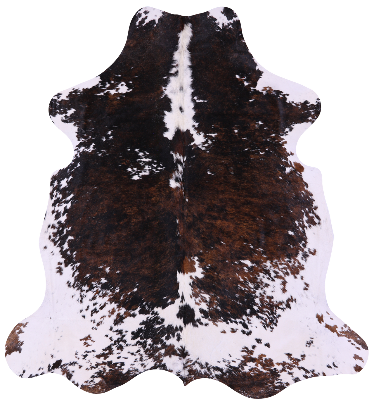 Salt & Pepper Natural Brown Cowhide Rug - XX-Large 7'8"H x 7'0"W