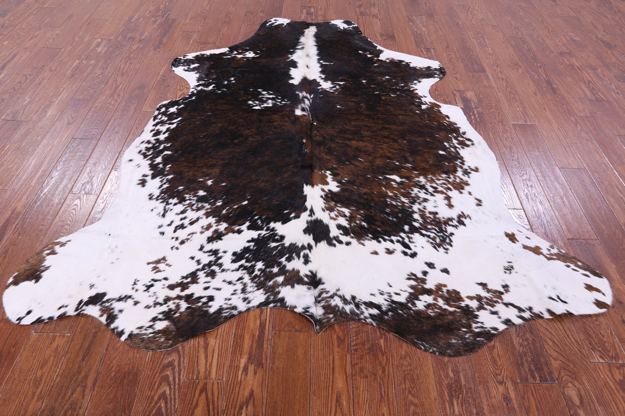 Salt & Pepper Natural Brown Cowhide Rug - XX-Large 7'8"H x 7'0"W