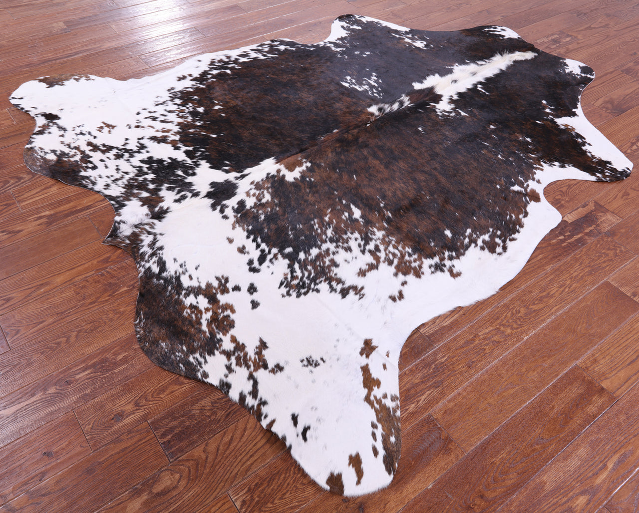 Salt & Pepper Natural Brown Cowhide Rug - XX-Large 7'8"H x 7'0"W