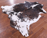 Thumbnail for Salt & Pepper Natural Brown Cowhide Rug - XX-Large 7'8