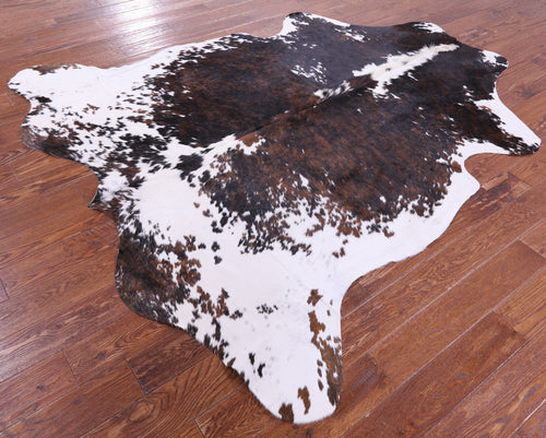 Salt & Pepper Natural Brown Cowhide Rug - XX-Large 7'8