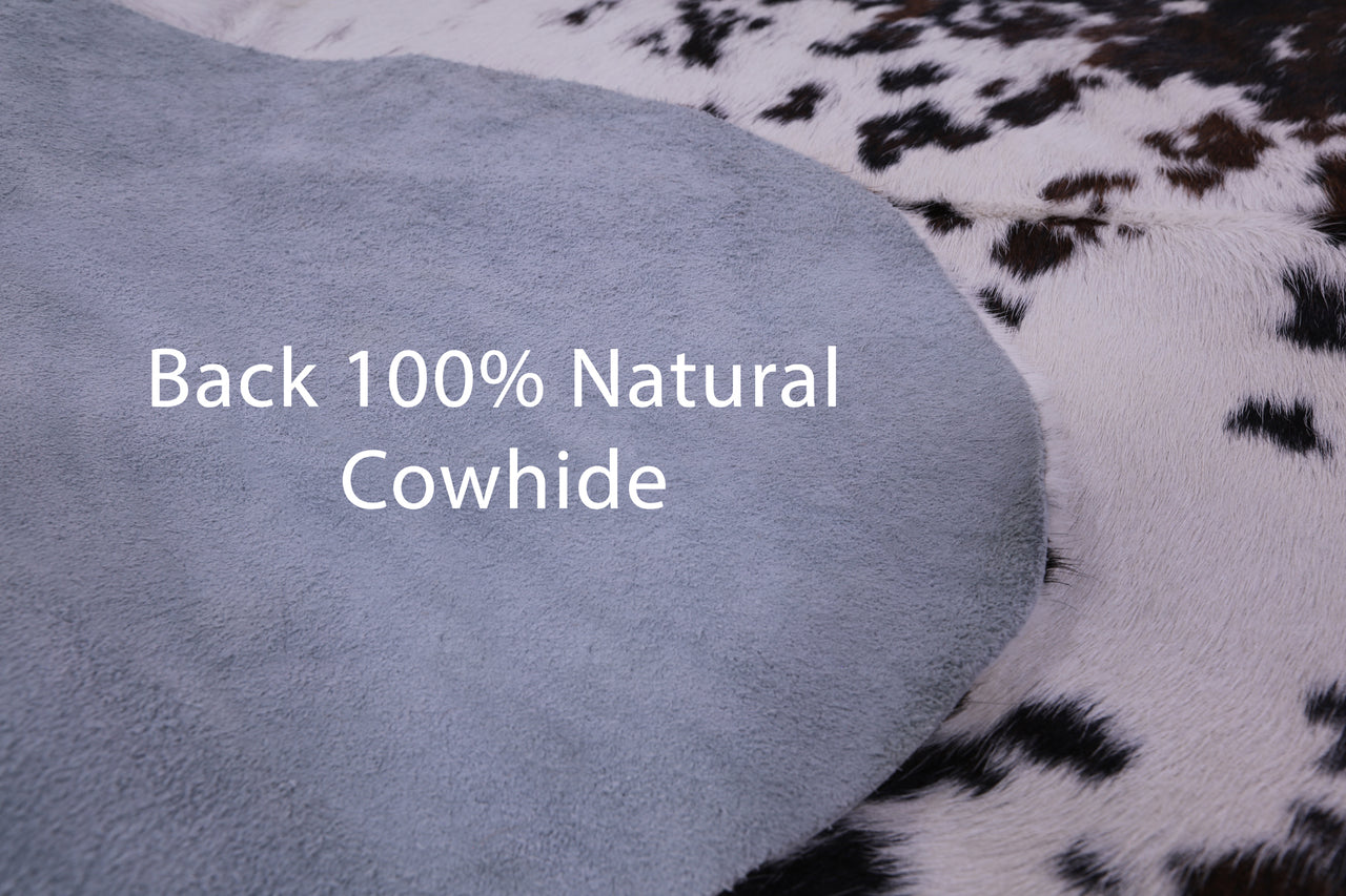 Salt & Pepper Natural Brown Cowhide Rug - XX-Large 7'8"H x 7'0"W