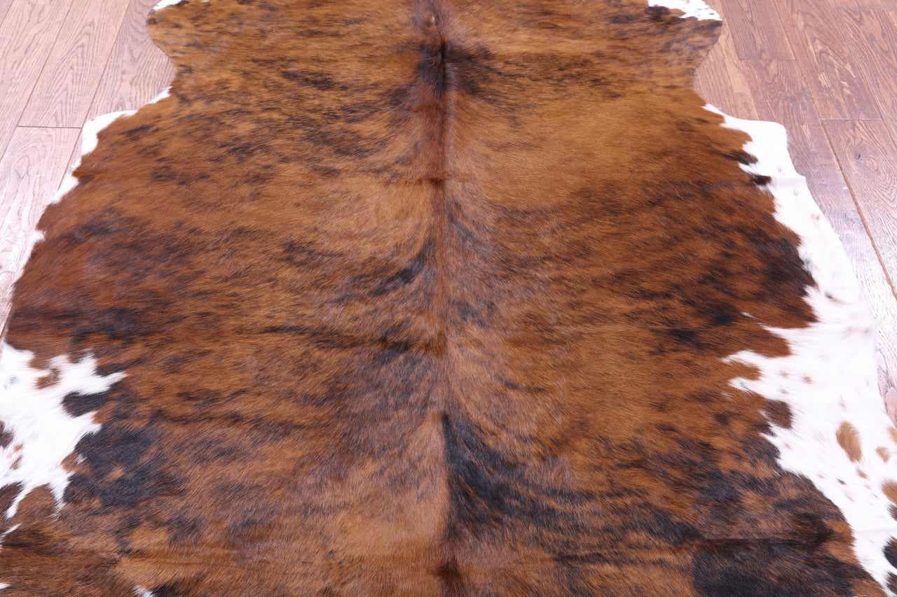 Brindle Natural Cowhide Rug - Large 6'7"H x 5'11"W