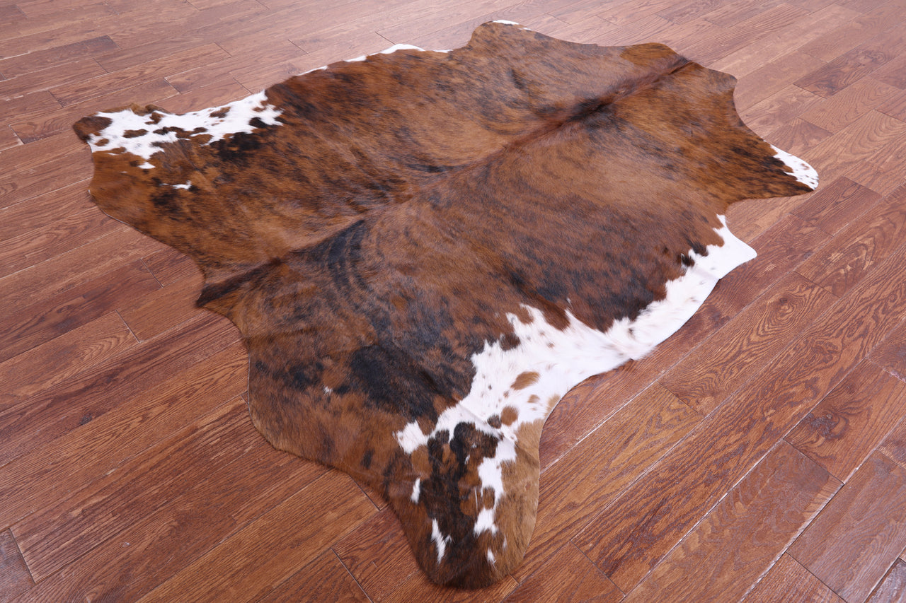 Brindle Natural Cowhide Rug - Large 6'7"H x 5'11"W