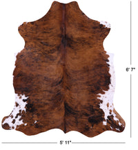 Thumbnail for Brindle Natural Cowhide Rug - Large 6'7