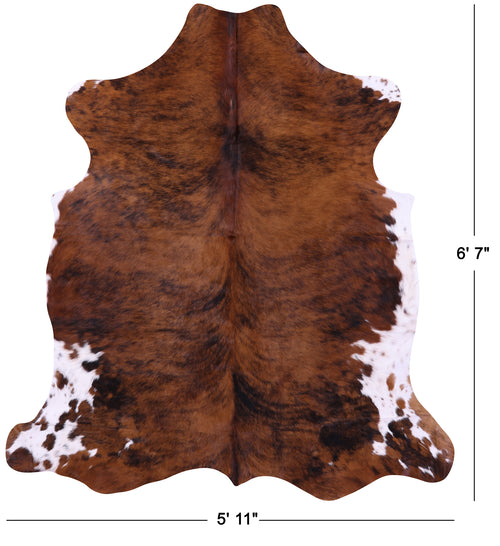 Brindle Natural Cowhide Rug - Large 6'7