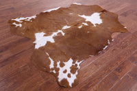 Thumbnail for Brown & White Natural Cowhide Rug - Large 6' 10