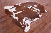 Thumbnail for Brown & White Natural Cowhide Rug - Large 6' 5