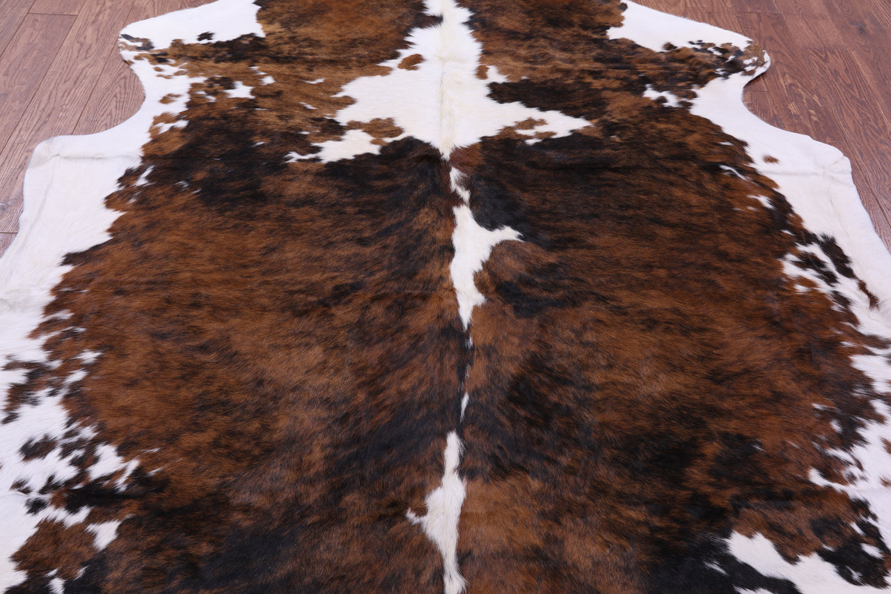 Tricolor Natural Cowhide Rug - XX-Large 8' 0"H x 6' 7"W