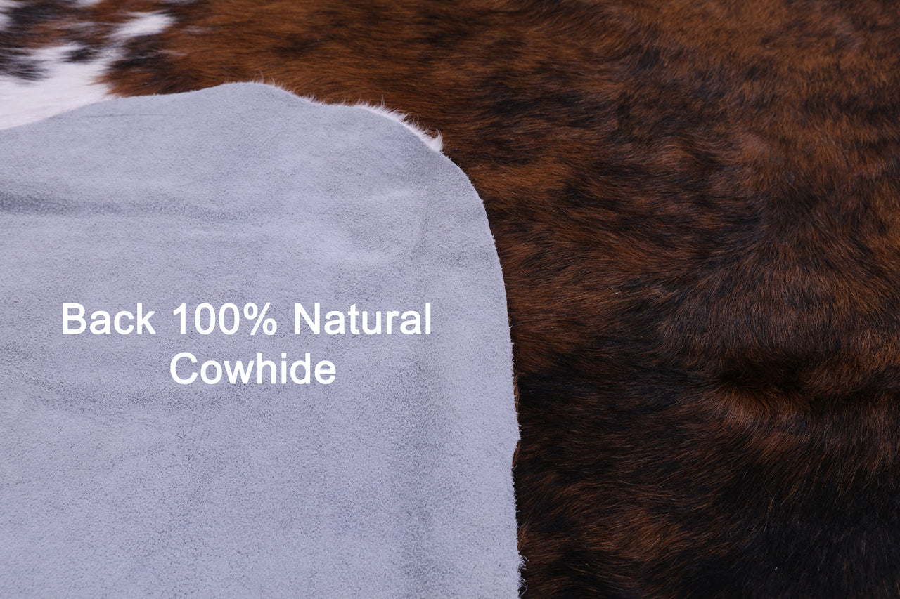 Tricolor Natural Cowhide Rug - XX-Large 8' 0"H x 6' 7"W