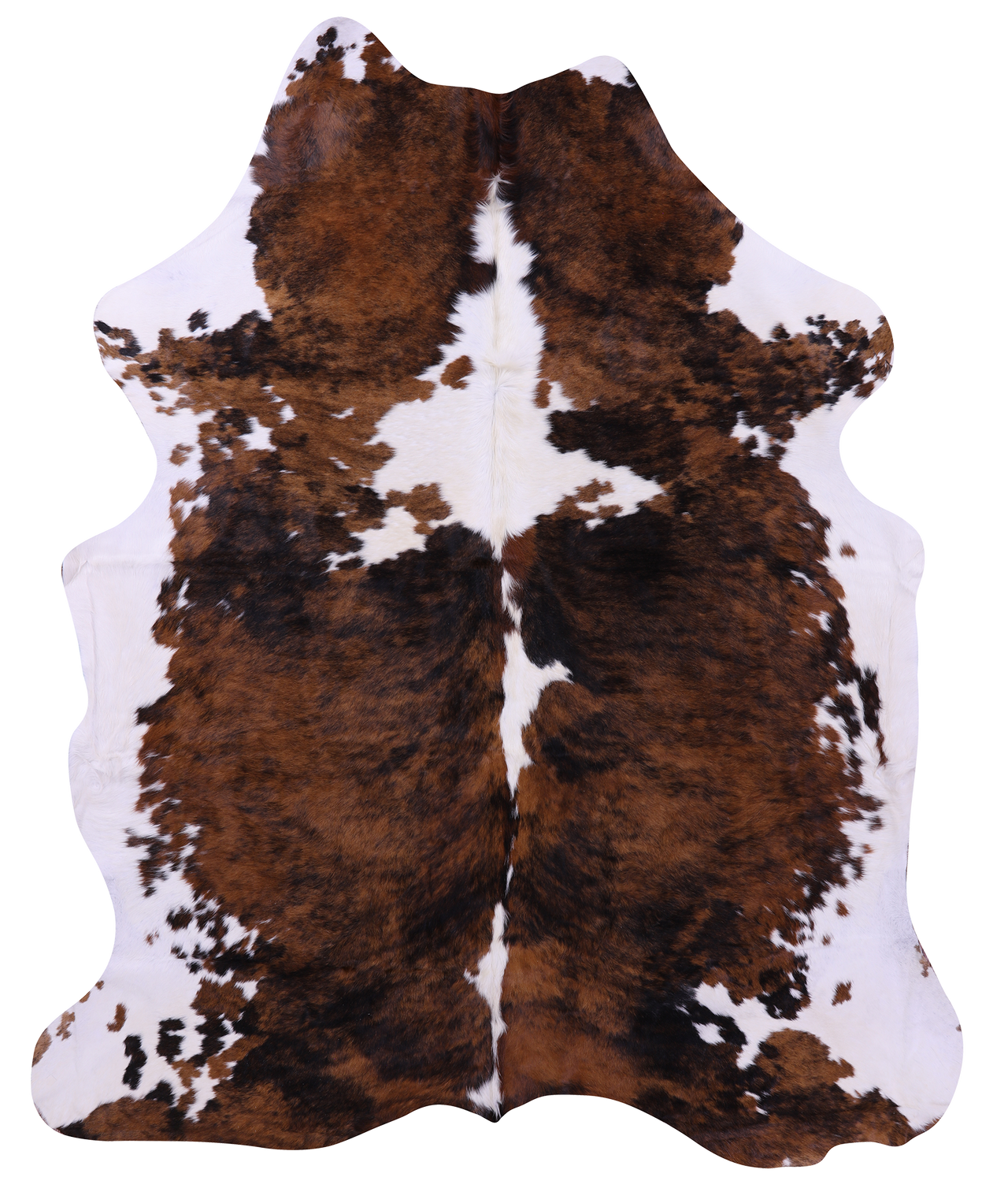Tricolor Natural Cowhide Rug - XX-Large 8' 0"H x 6' 7"W