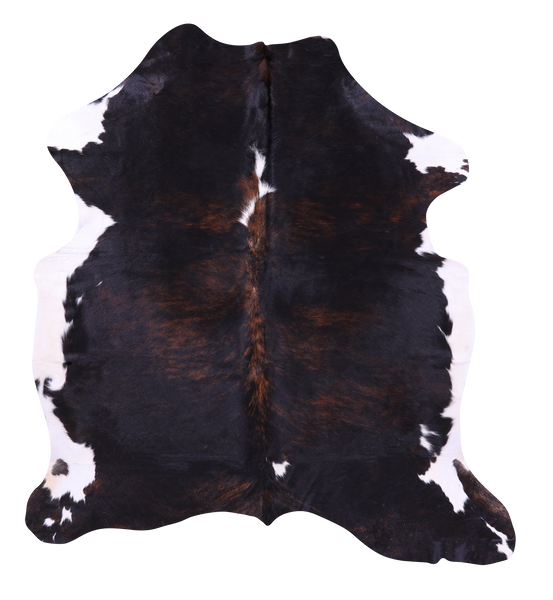 Tricolor Natural Cowhide Rug - Medium 6' 0"H x 5' 9"W