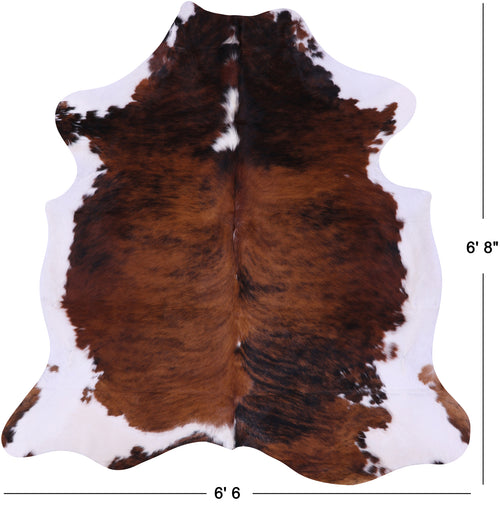 Brindle Natural Cowhide Rug - Large 6'8