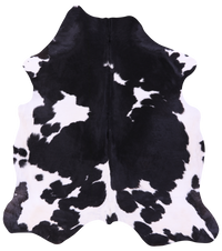 Thumbnail for Black & White Natural Cowhide Rug - XX-Large 7'11
