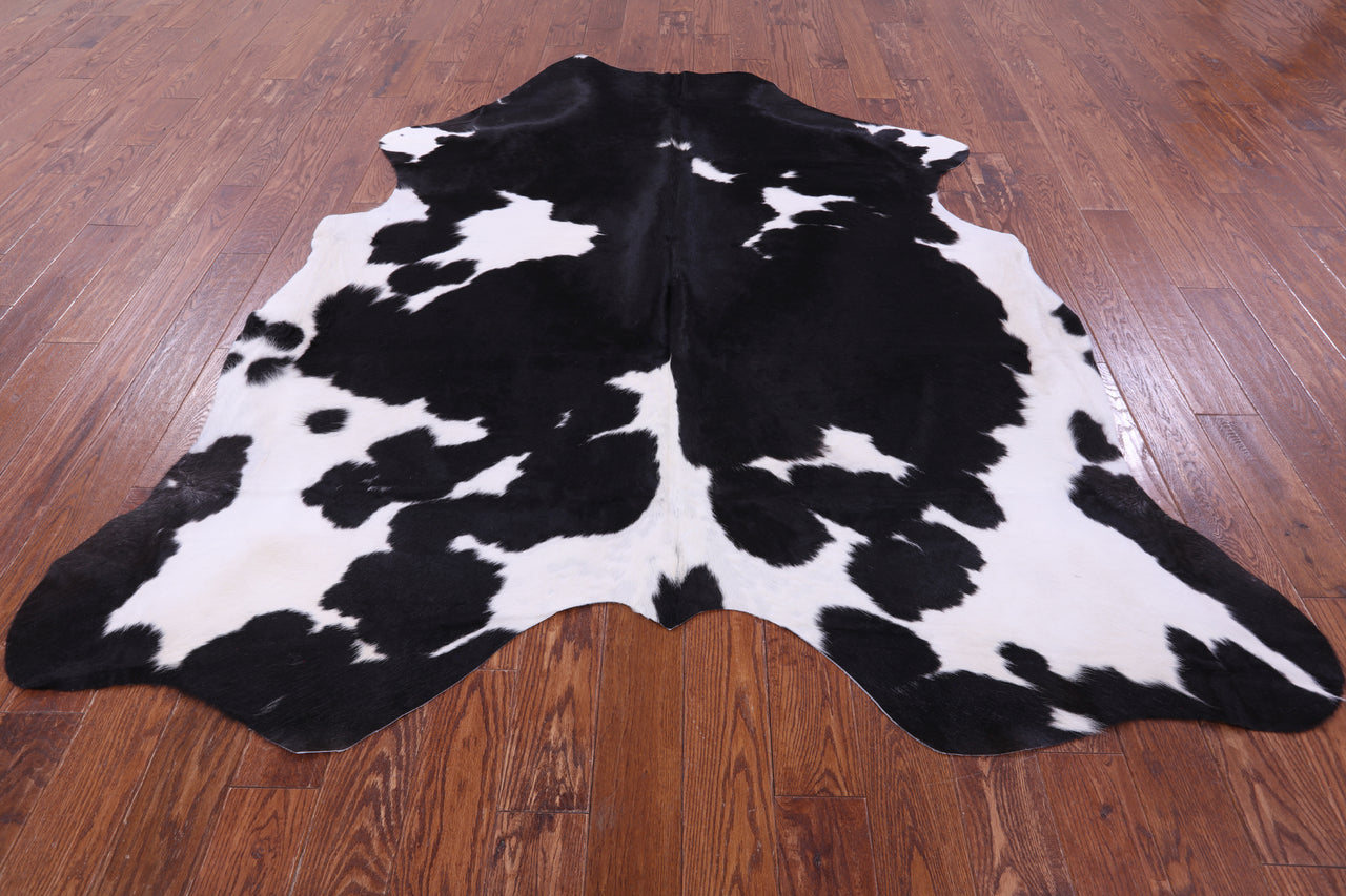 Black & White Natural Cowhide Rug - XX-Large 7'11"H x 6'11"W