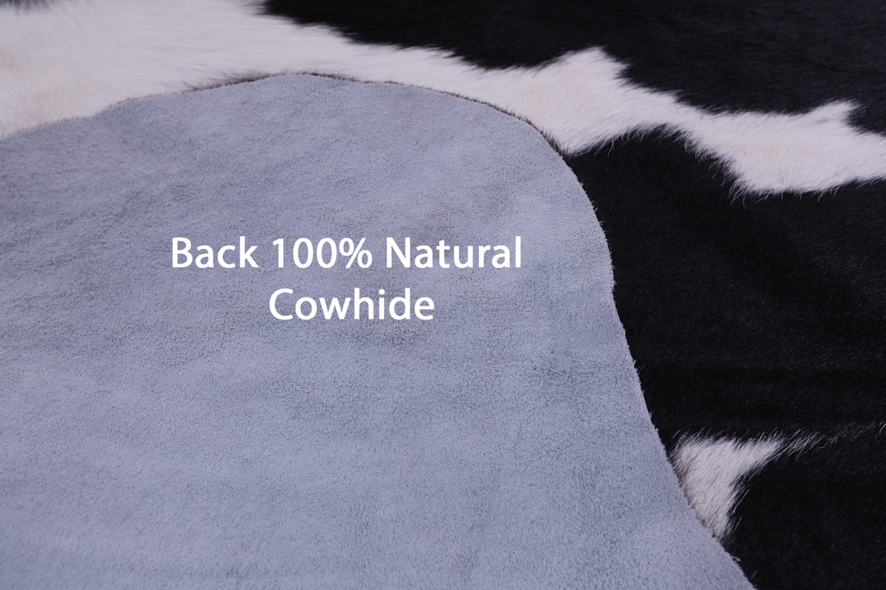 Black & White Natural Cowhide Rug - XX-Large 7'11"H x 6'11"W